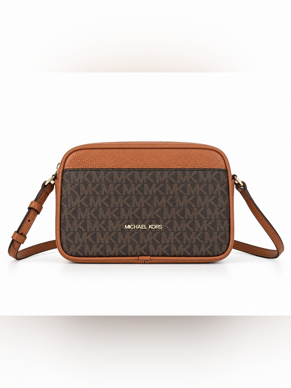 🆕️Michael Kors Jet Set Travel Small Camera Crossbody Bag Brown MK NWT